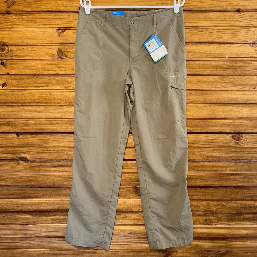 Columbia Womens Hiking Pants Size 10 R Tan Brown Camping Trail Pants Fishing NEW
